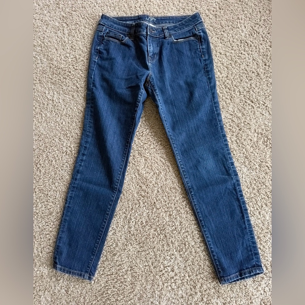 LOFT Dark Blue Skinny Jeans